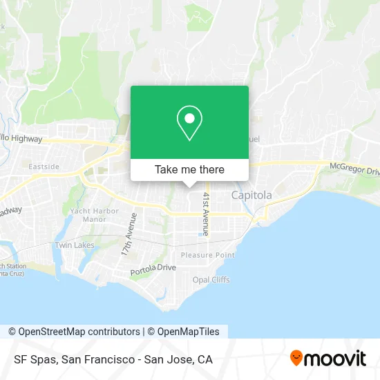 SF Spas map