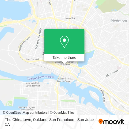 The Chinatown, Oakland map