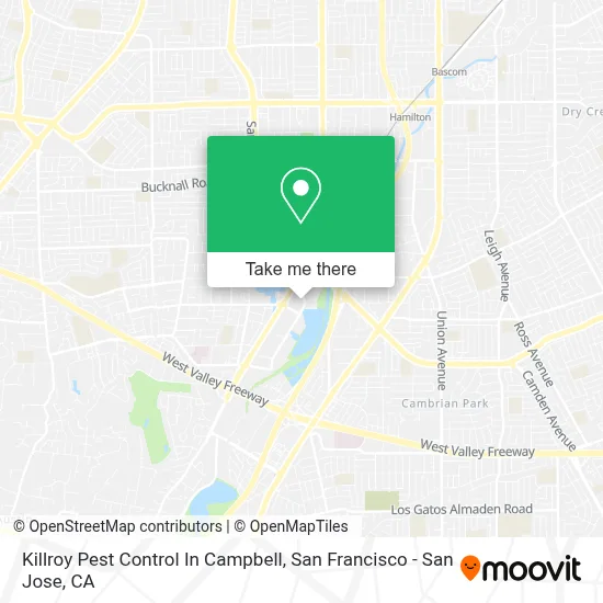 Killroy Pest Control In Campbell map