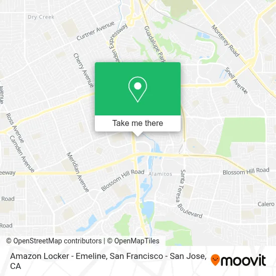 Amazon Locker - Emeline map