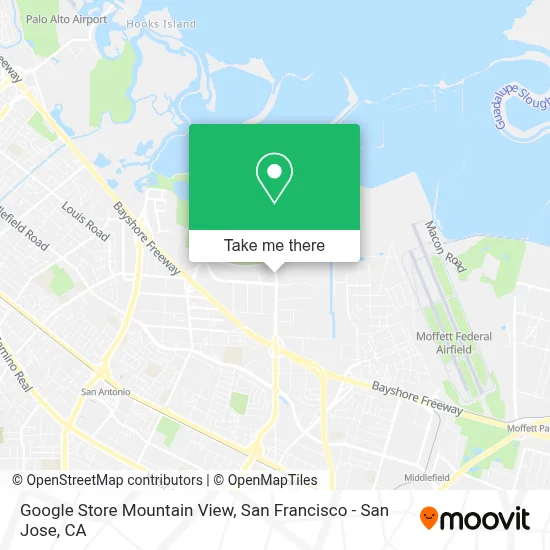 Google Store Mountain View map