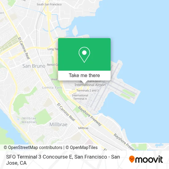 SFO Terminal 3 Concourse E map