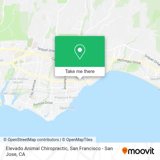 Elevado Animal Chiropractic map