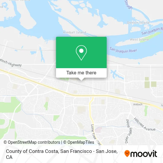 County of Contra Costa map