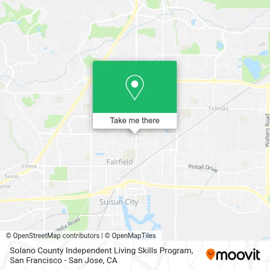 Solano County Independent Living Skills Program map