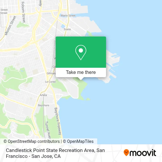 Candlestick Point State Recreation Area map