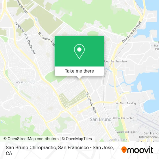 San Bruno Chiropractic map