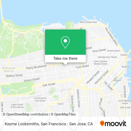 Keyme Locksmiths map