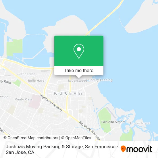 Joshua's Moving Packing & Storage map