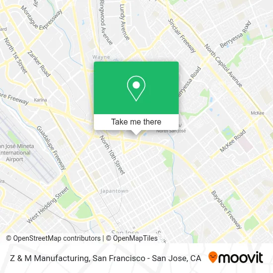 Z & M Manufacturing map