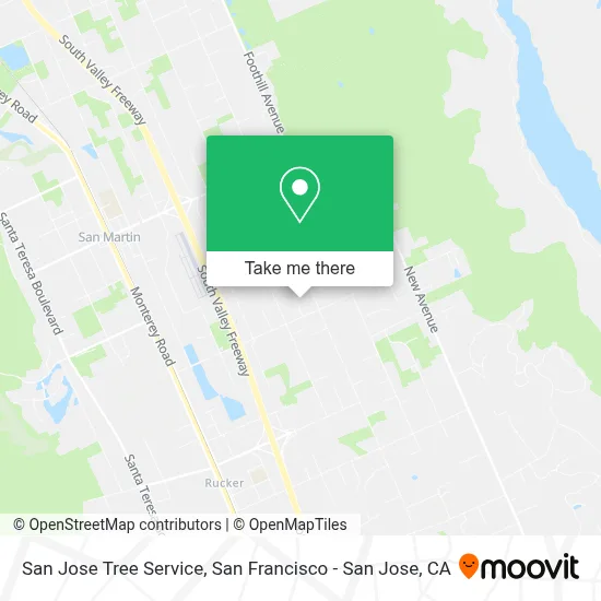 San Jose Tree Service map