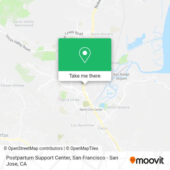 Postpartum Support Center map