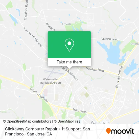 Clickaway Computer Repair + It Support map