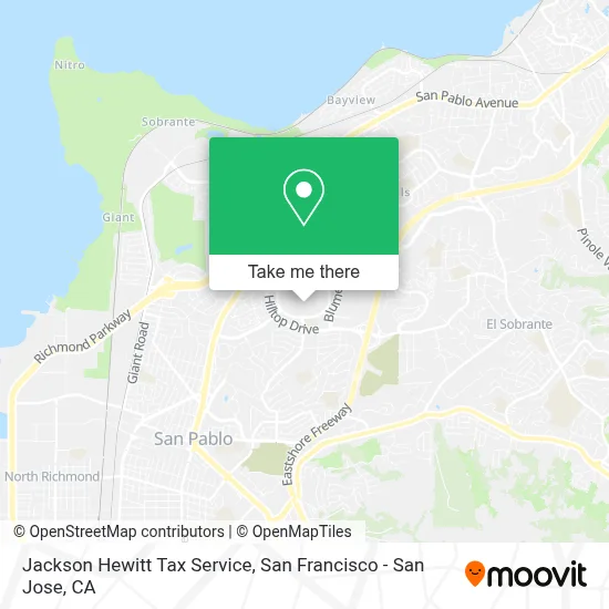 Jackson Hewitt Tax Service map