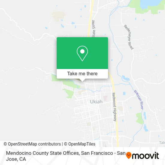 Mendocino County State Offices map