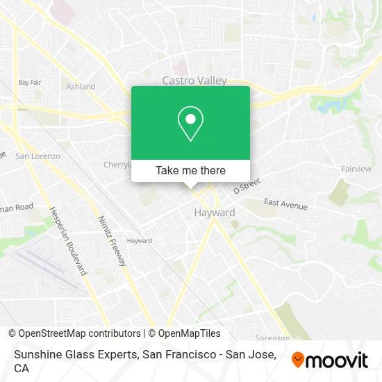 Sunshine Glass Experts map