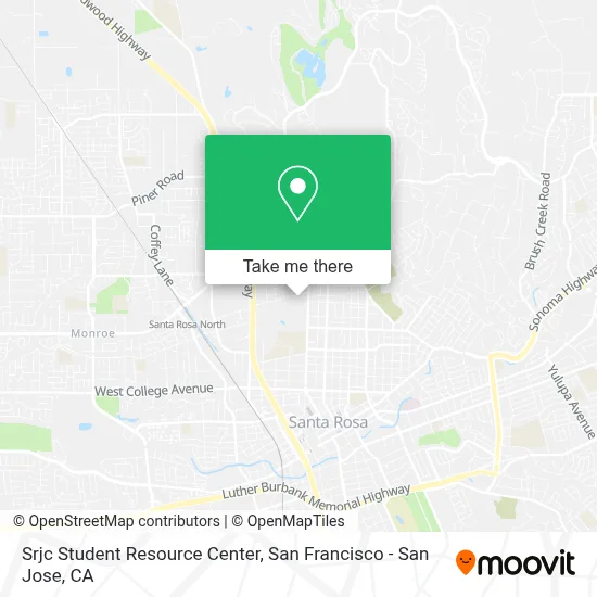 Srjc Student Resource Center map