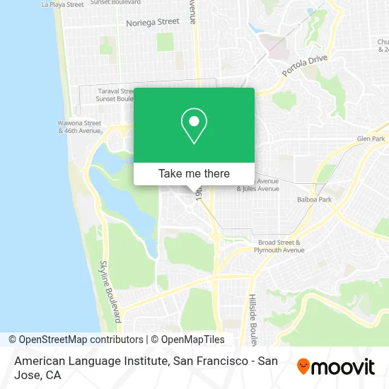 American Language Institute map