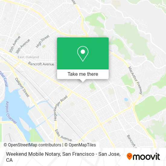 Weekend Mobile Notary map