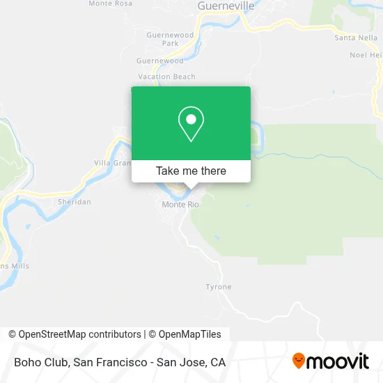 Boho Club map