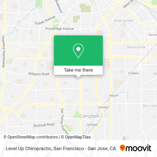 Level Up Chiropractic map