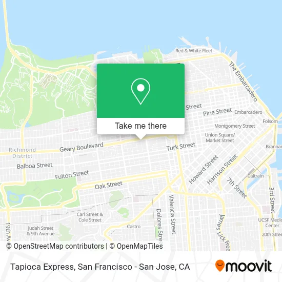 Tapioca Express map