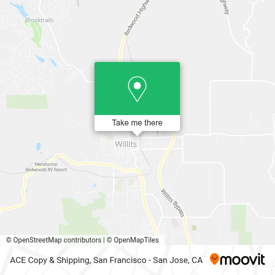 ACE Copy & Shipping map