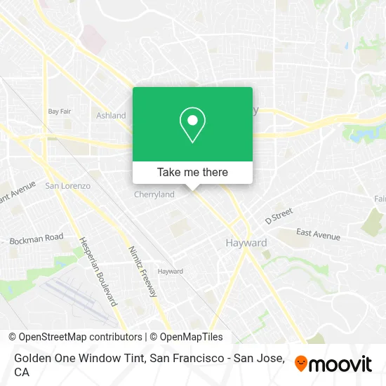 Golden One Window Tint map