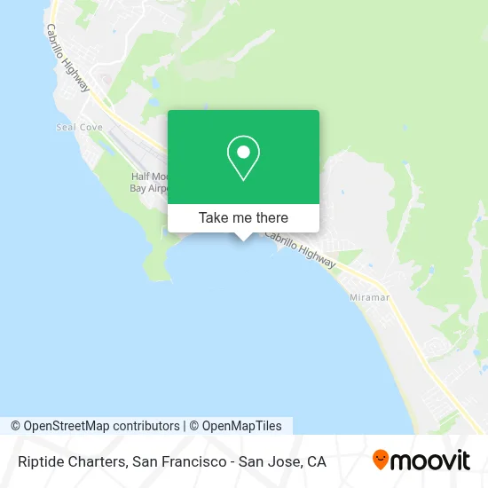 Riptide Charters map