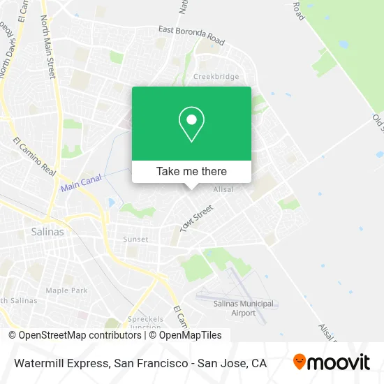 Watermill Express map