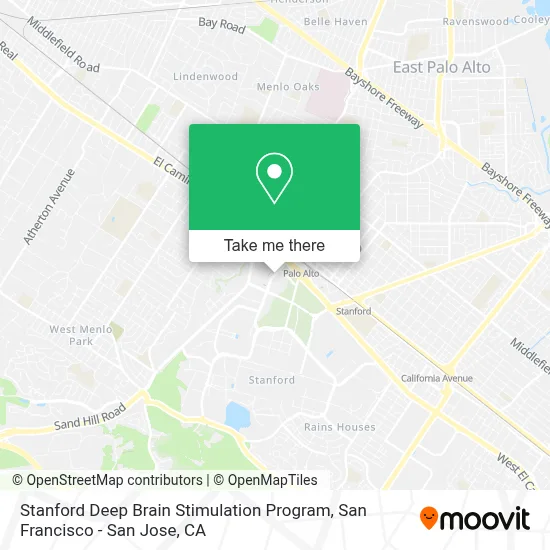 Stanford Deep Brain Stimulation Program map