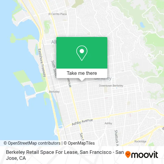 Berkeley Retail Space For Lease map