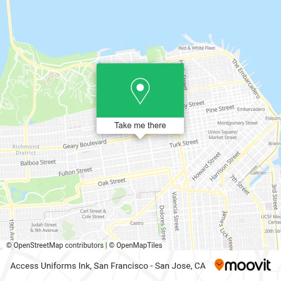 Access Uniforms Ink map