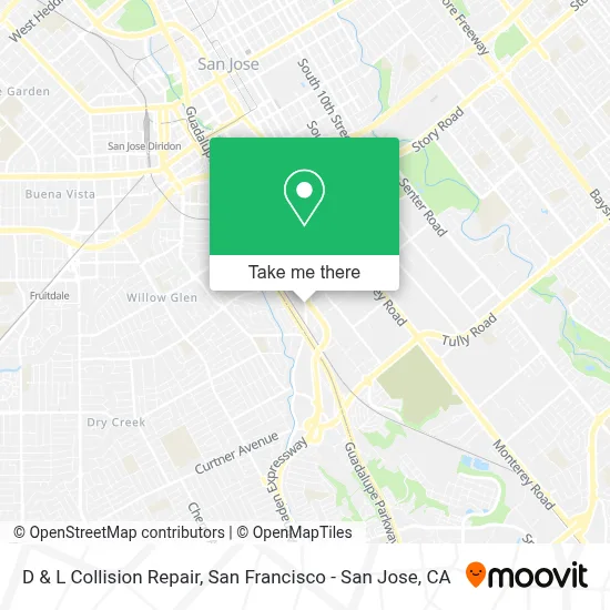 D & L Collision Repair map