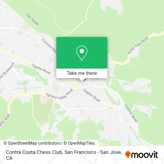Contra Costa Chess Club map