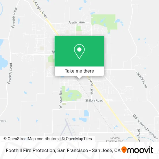Foothill Fire Protection map