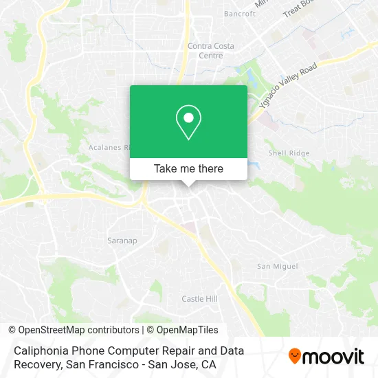 Caliphonia Phone Computer Repair and Data Recovery map