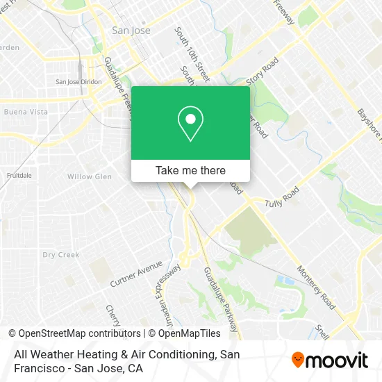 All Weather Heating & Air Conditioning map
