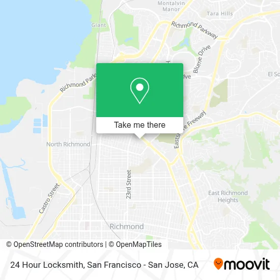 24 Hour Locksmith map
