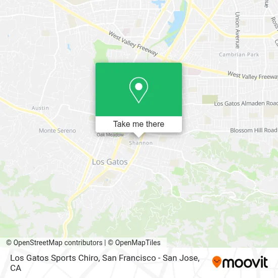Los Gatos Sports Chiro map