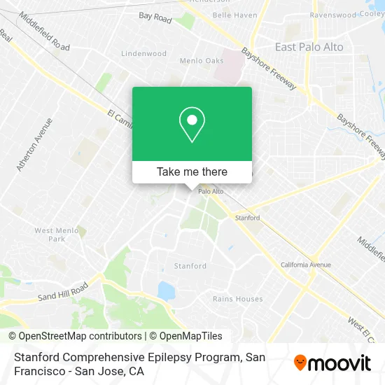 Stanford Comprehensive Epilepsy Program map