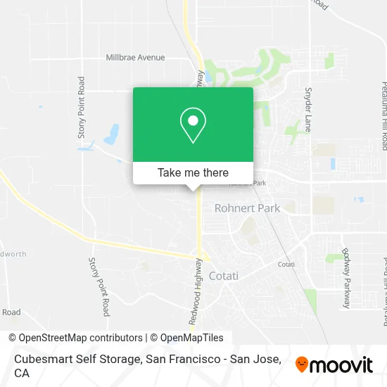 Cubesmart Self Storage map