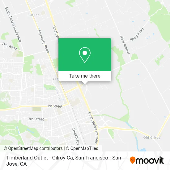 Timberland Outlet - Gilroy Ca map