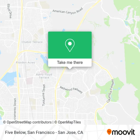 Five Below map