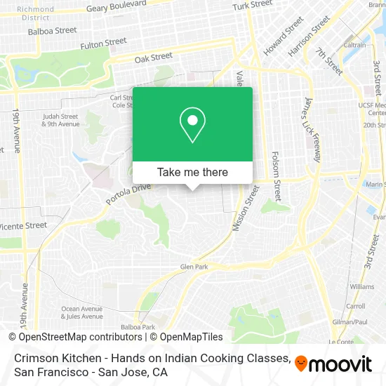 Crimson Kitchen - Hands on Indian Cooking Classes map