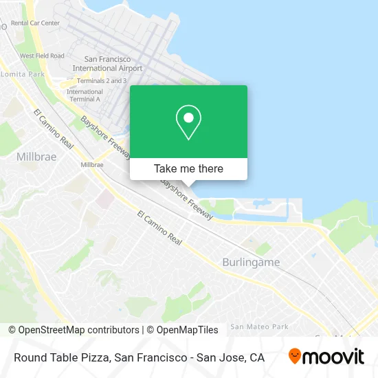 Round Table Pizza map