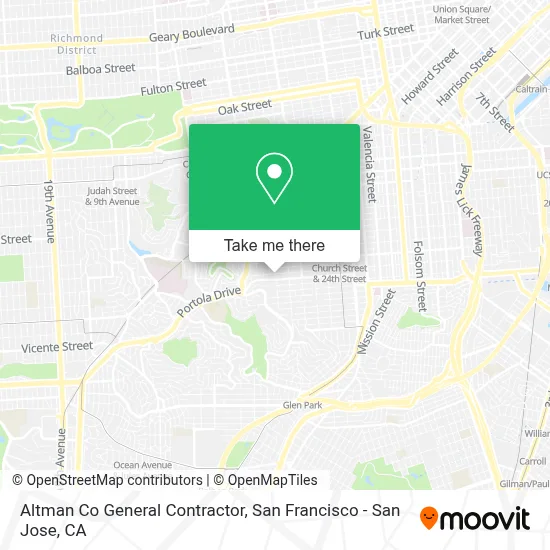 Altman Co General Contractor map