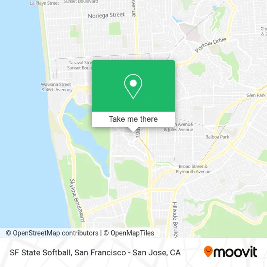 SF State Softball map