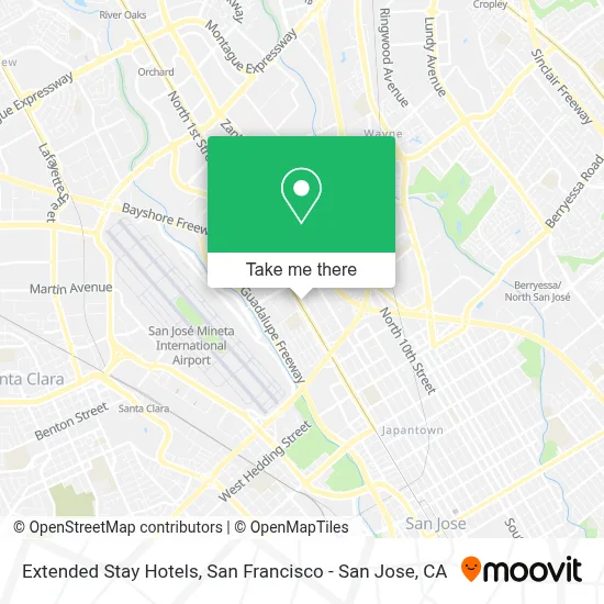Extended Stay Hotels map