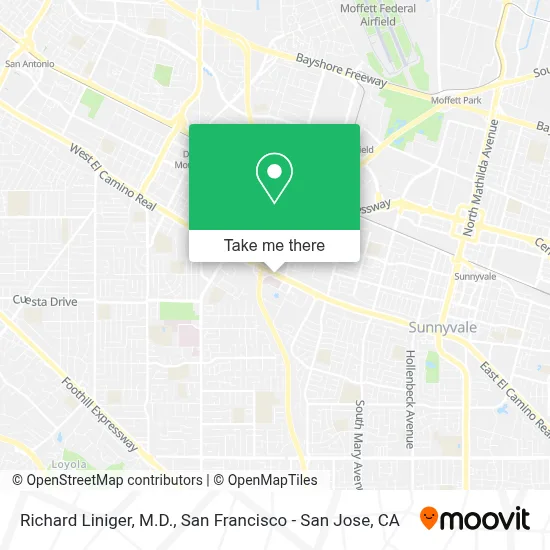 Richard Liniger, M.D. map
